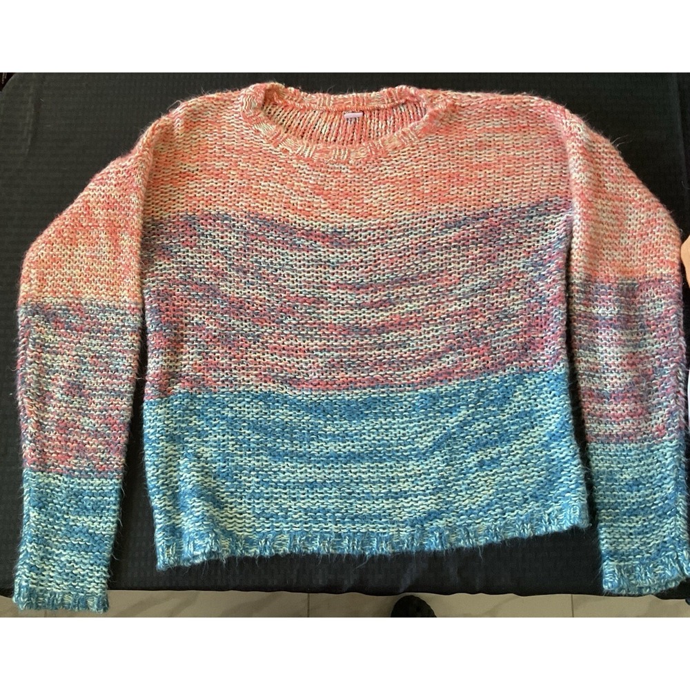 Twisted Angels Sweater Soft Loose Knit Women's Size XL Pull Over Multi Color‎